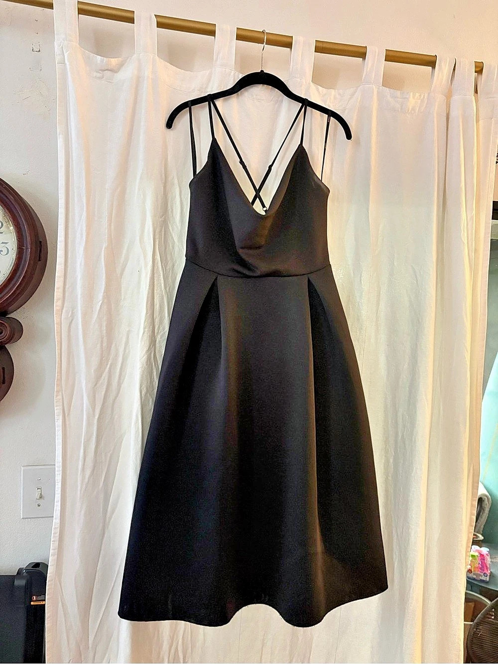 ASOS Black Crossback Midi Dress